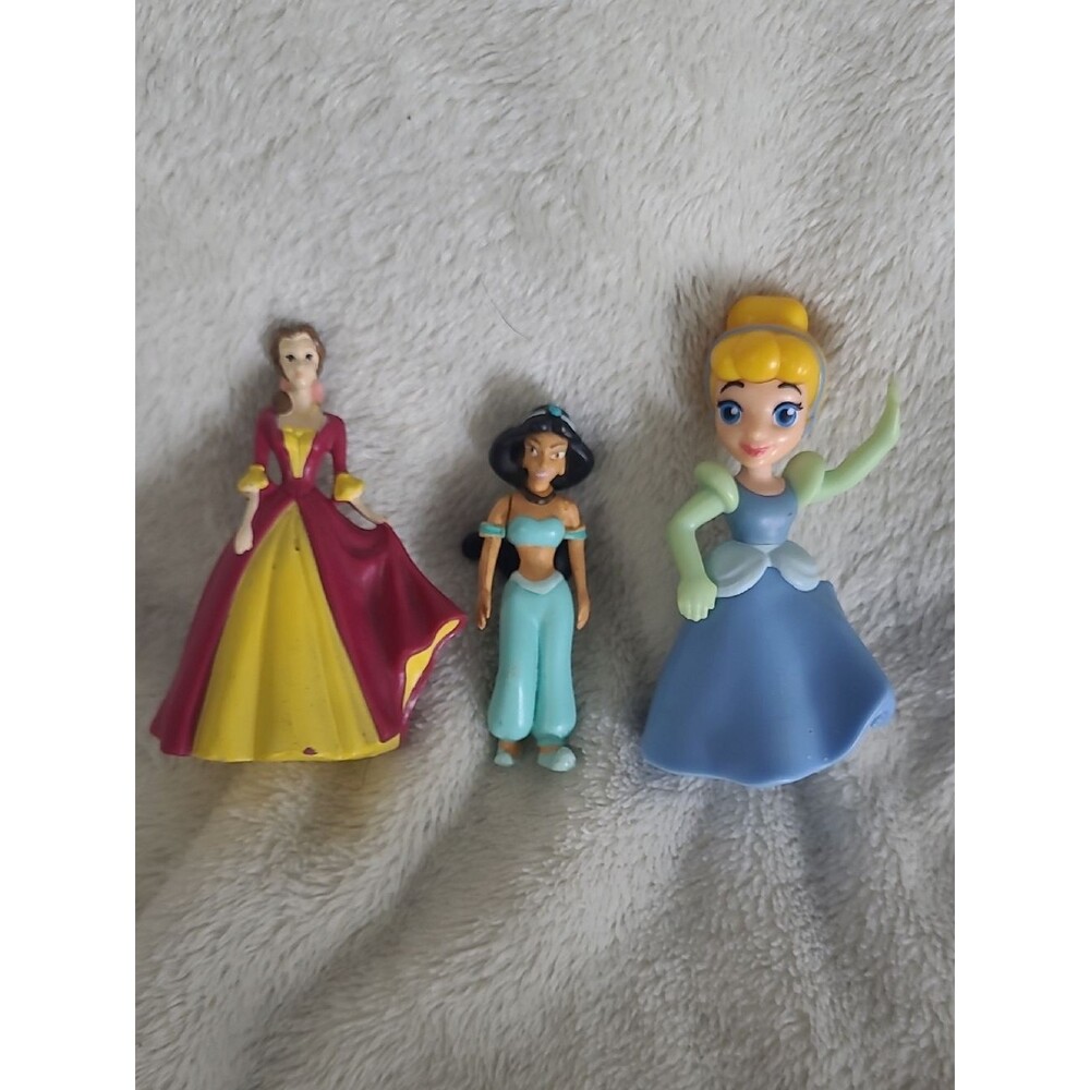 Disney Princess Mini Figurines Lot Of 3 Cake Toppers